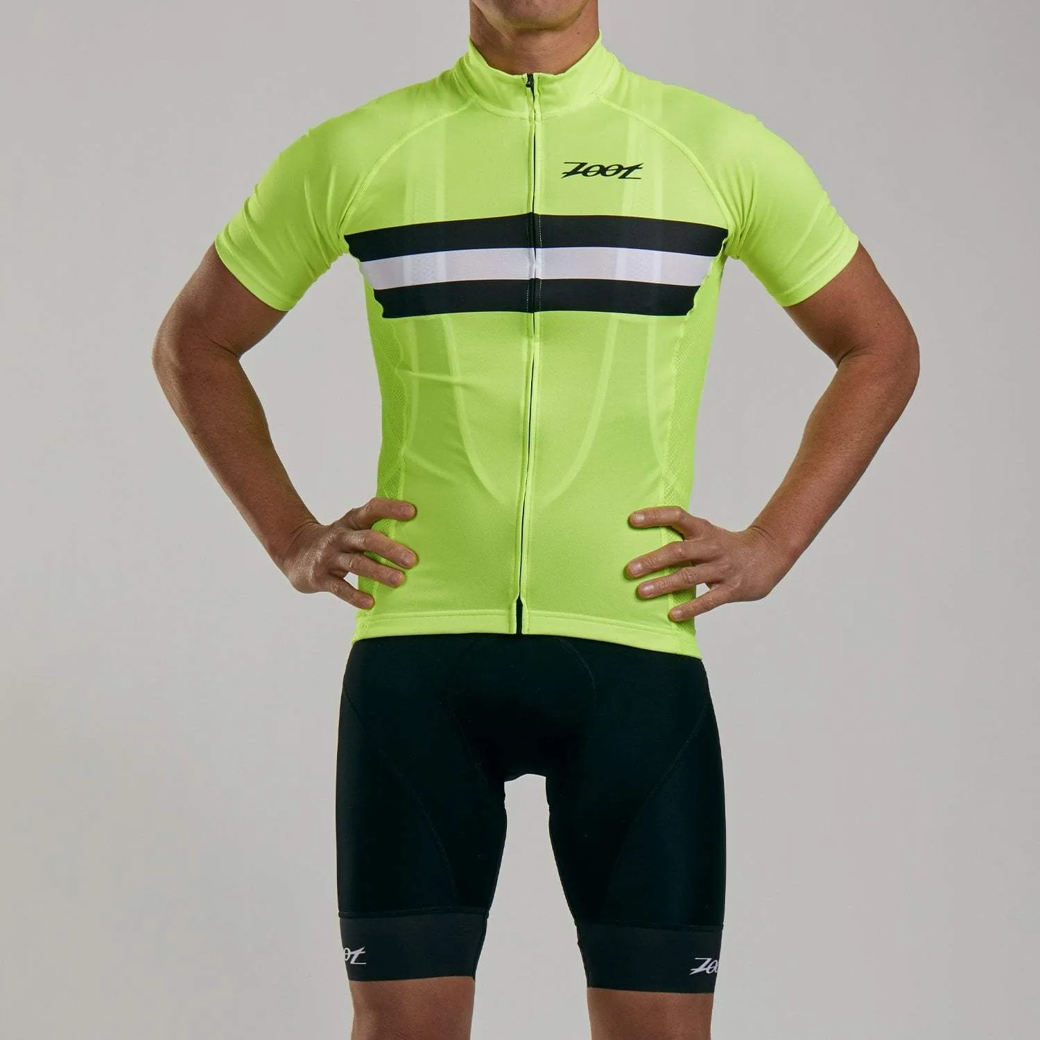 Mens Core  Cycle Jersey - Safety Yellow