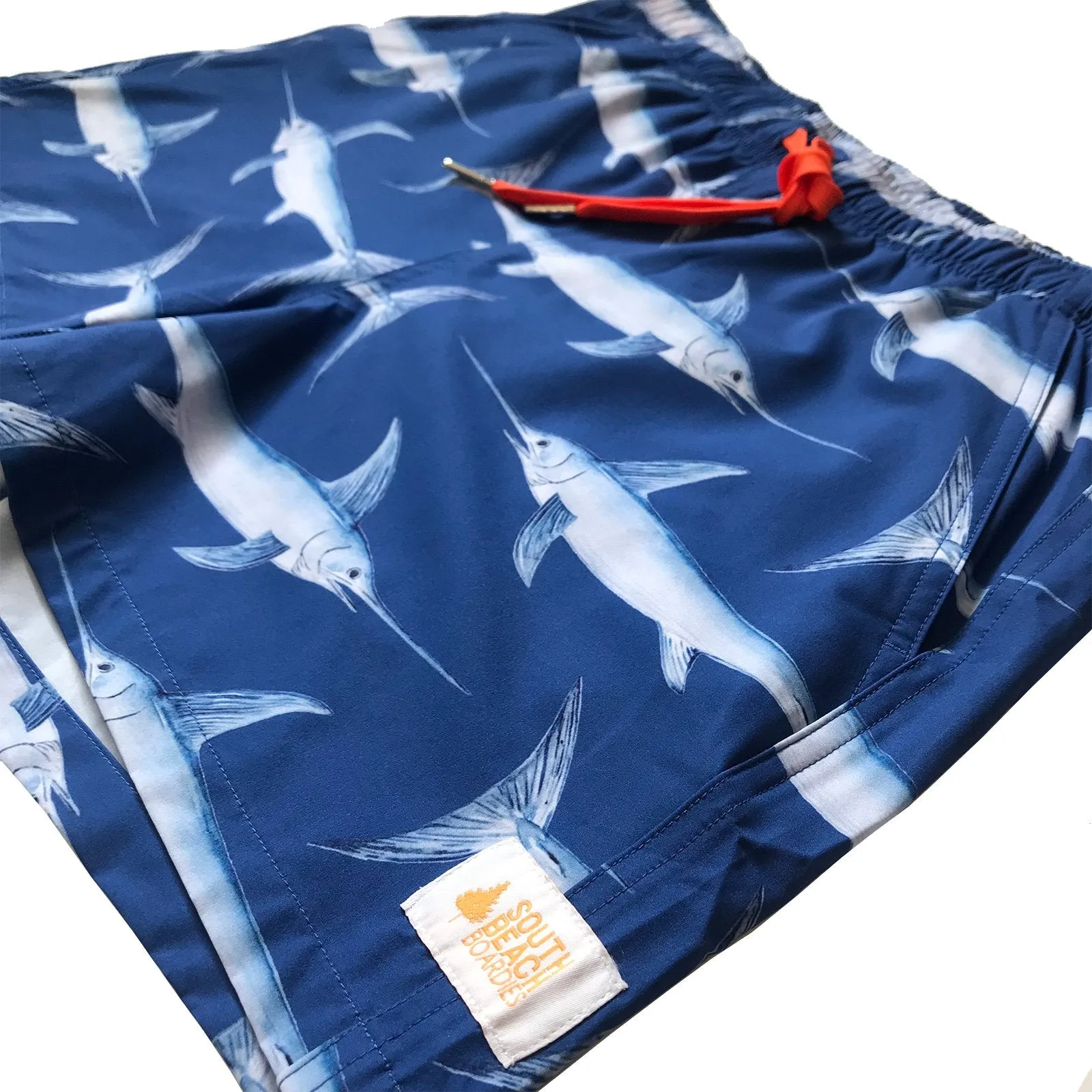 Men's Stretchy Trunks: Swordfish