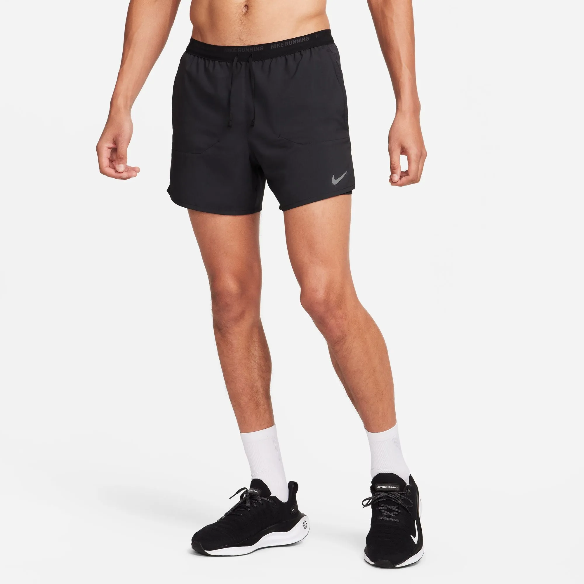 MEN'S STRIDE 5" 2-IN-1 SHORT - 010 BLACK