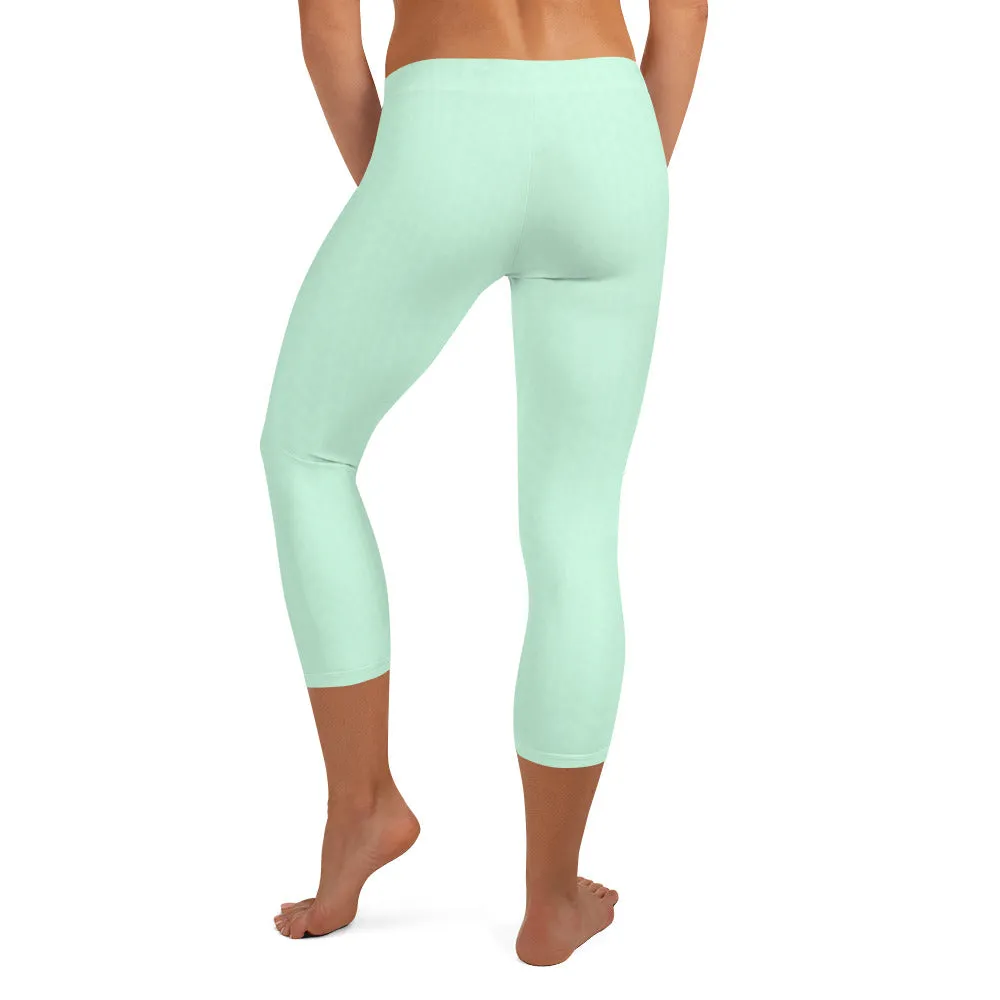 Mint Green Low Waist Capri