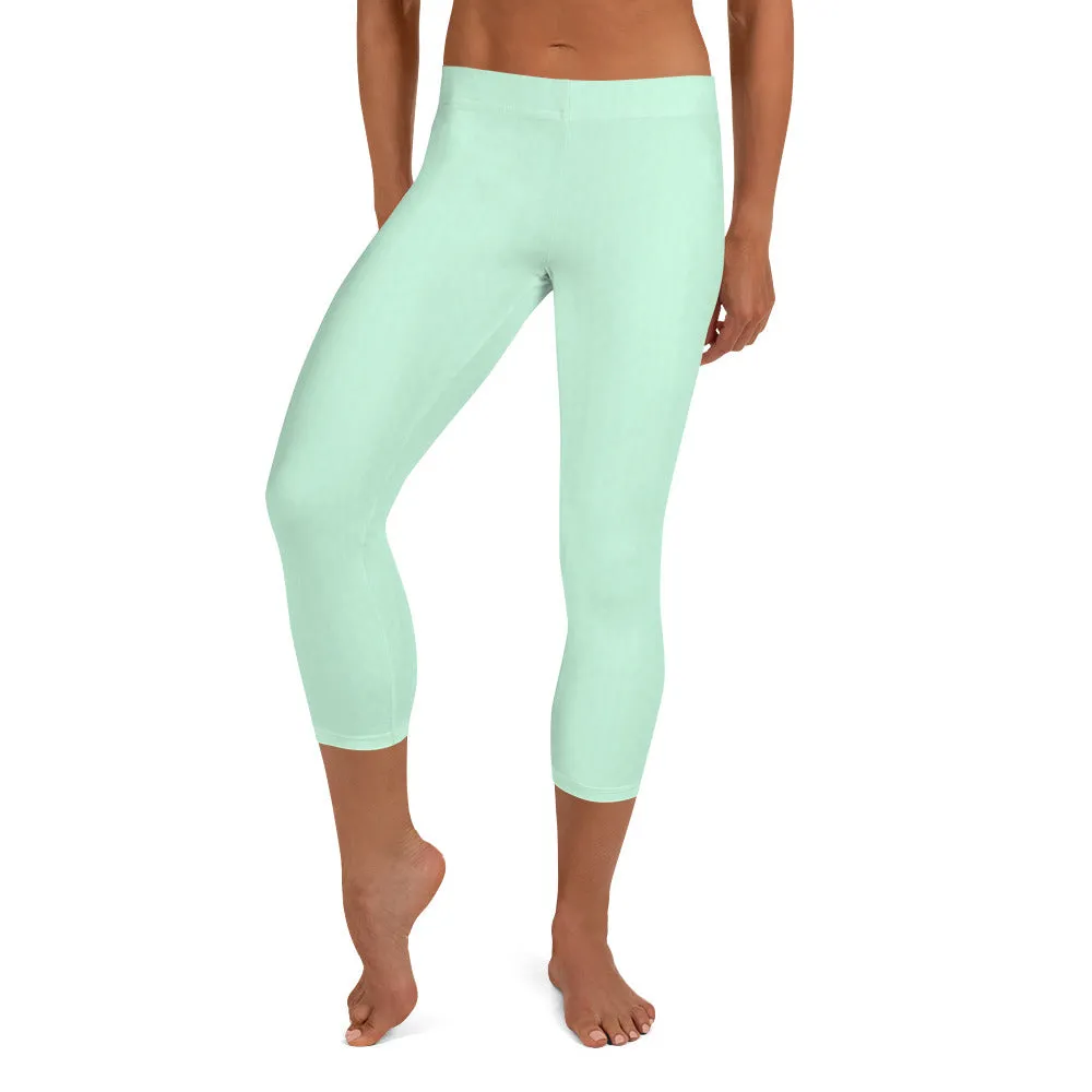 Mint Green Low Waist Capri