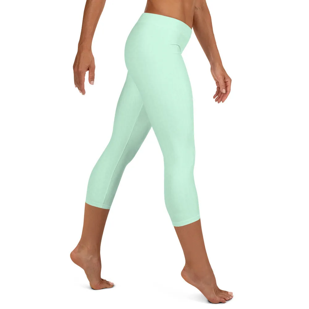 Mint Green Low Waist Capri