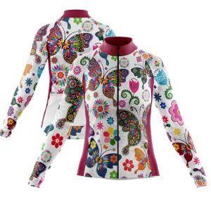 NEW! Butterfly Flutter | Women's Long Sleeve Cycling Jersey