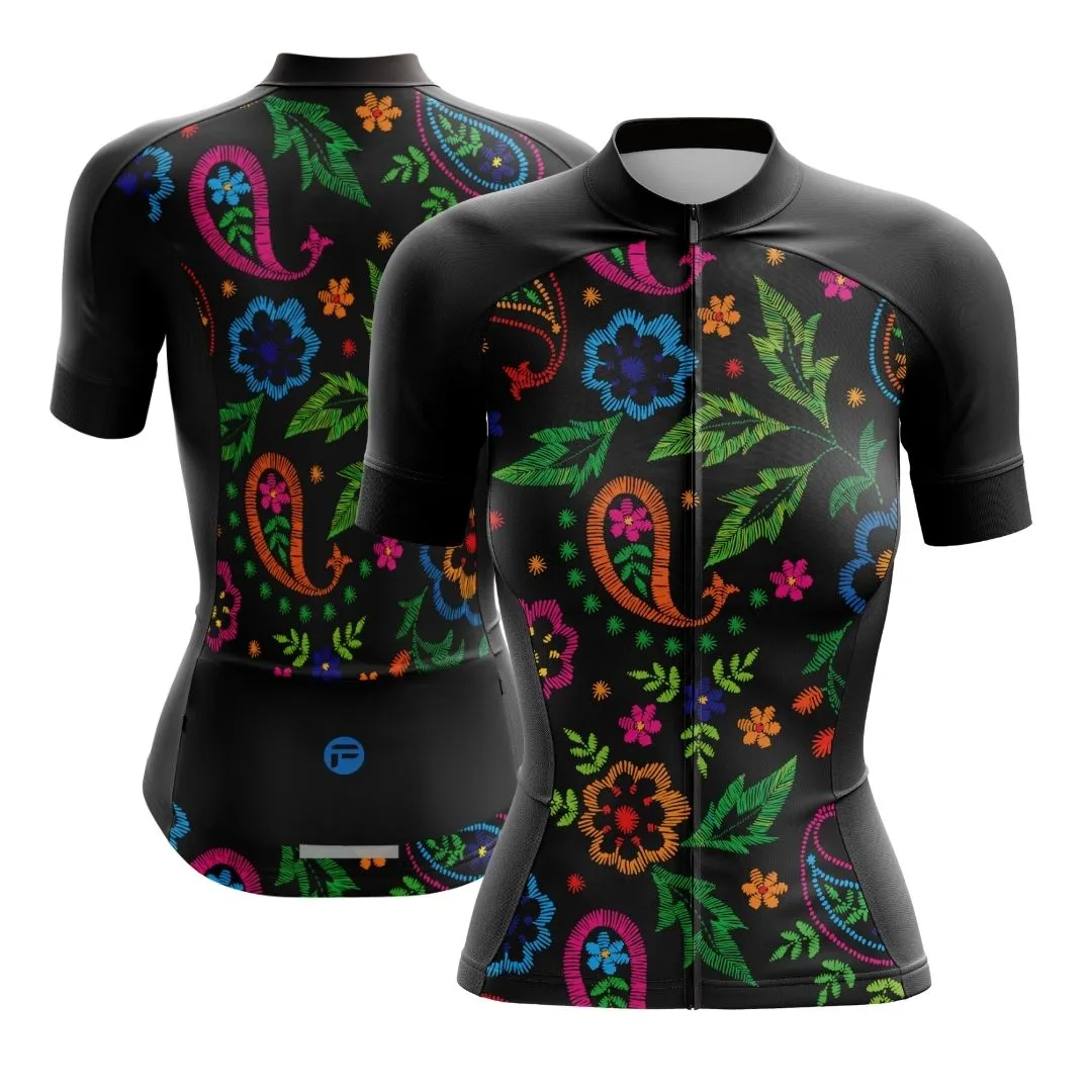 New! Midnight Bloom | Women's Short Sleeve Cycling Jersey