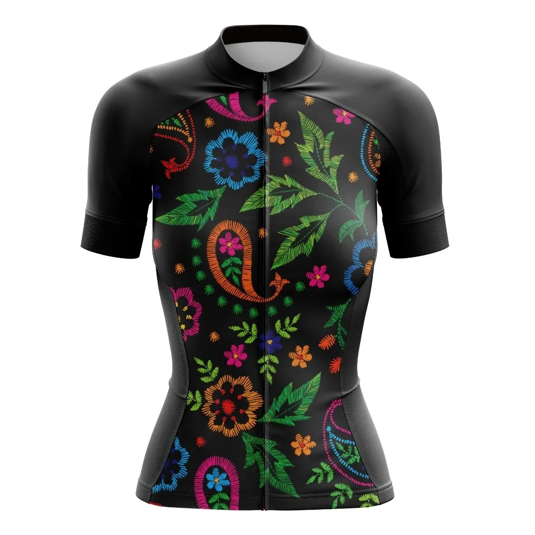 New! Midnight Bloom | Women's Short Sleeve Cycling Jersey