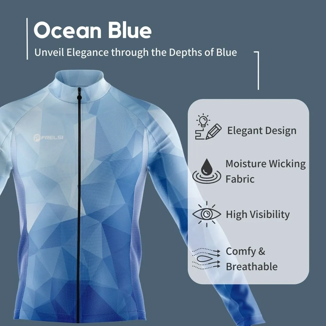 NEW! Ocean Blue | Men's Long Sleeve Cycling Set