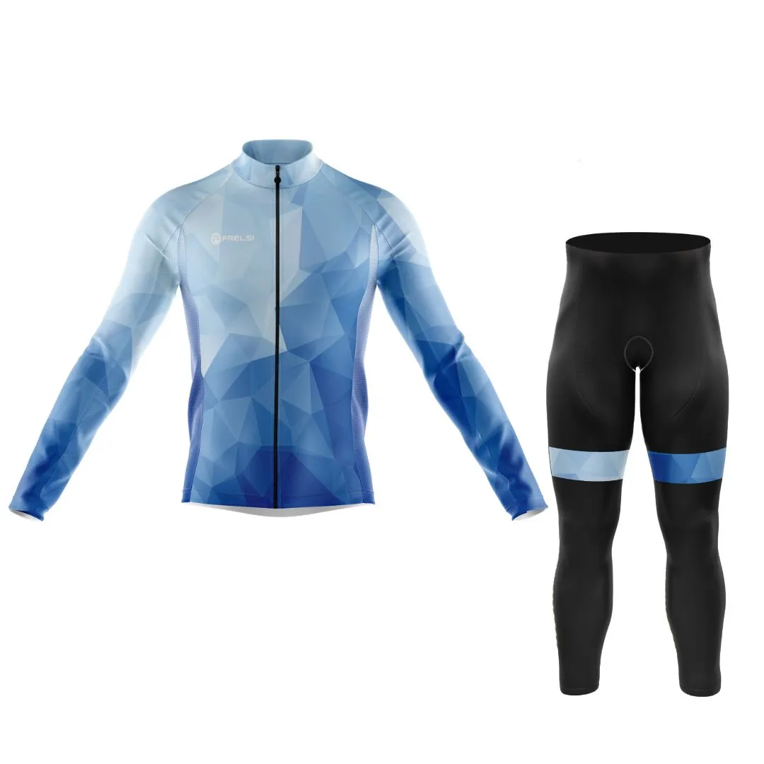 NEW! Ocean Blue | Men's Long Sleeve Cycling Set