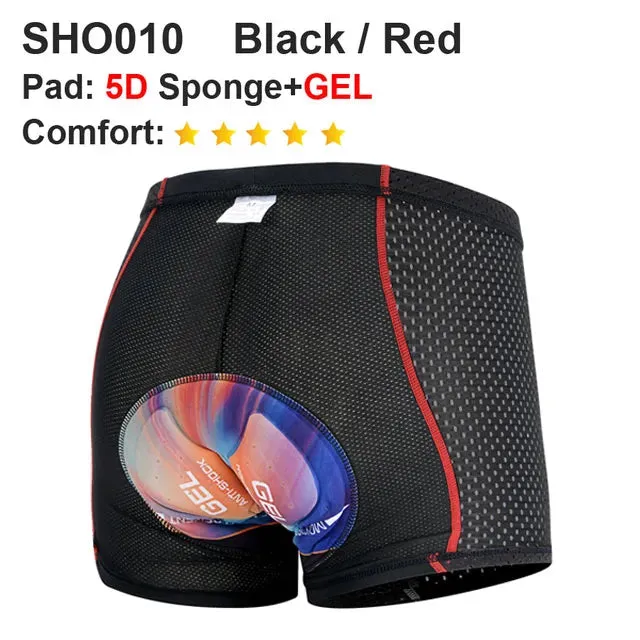 NEWBOLER Cycling Shorts Breathable Mesh Bicycle Underwear 5D Gel Pad Shockproof Cycling Underwear MTB Bike Shorts  Man Shorts