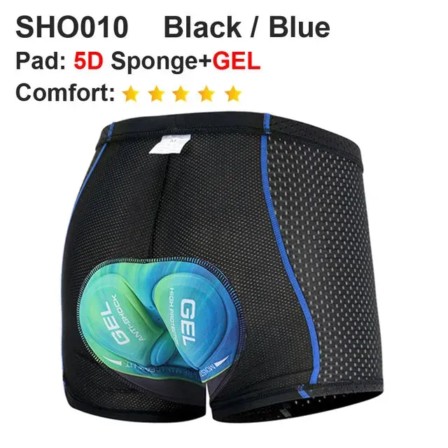 NEWBOLER Cycling Shorts Breathable Mesh Bicycle Underwear 5D Gel Pad Shockproof Cycling Underwear MTB Bike Shorts  Man Shorts