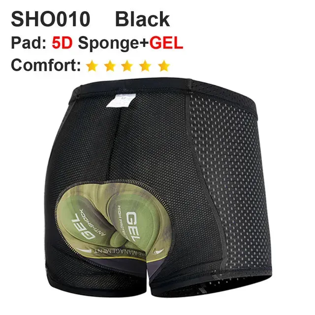 NEWBOLER Cycling Shorts Breathable Mesh Bicycle Underwear 5D Gel Pad Shockproof Cycling Underwear MTB Bike Shorts  Man Shorts