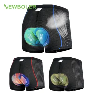 NEWBOLER Cycling Shorts Breathable Mesh Bicycle Underwear 5D Gel Pad Shockproof Cycling Underwear MTB Bike Shorts  Man Shorts