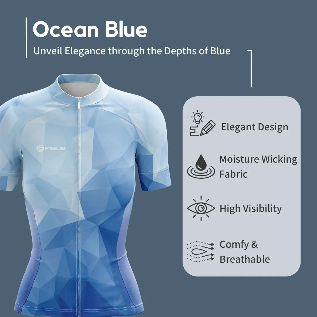 Ocean Blue | Women's Short Sleeve Cycling Jersey