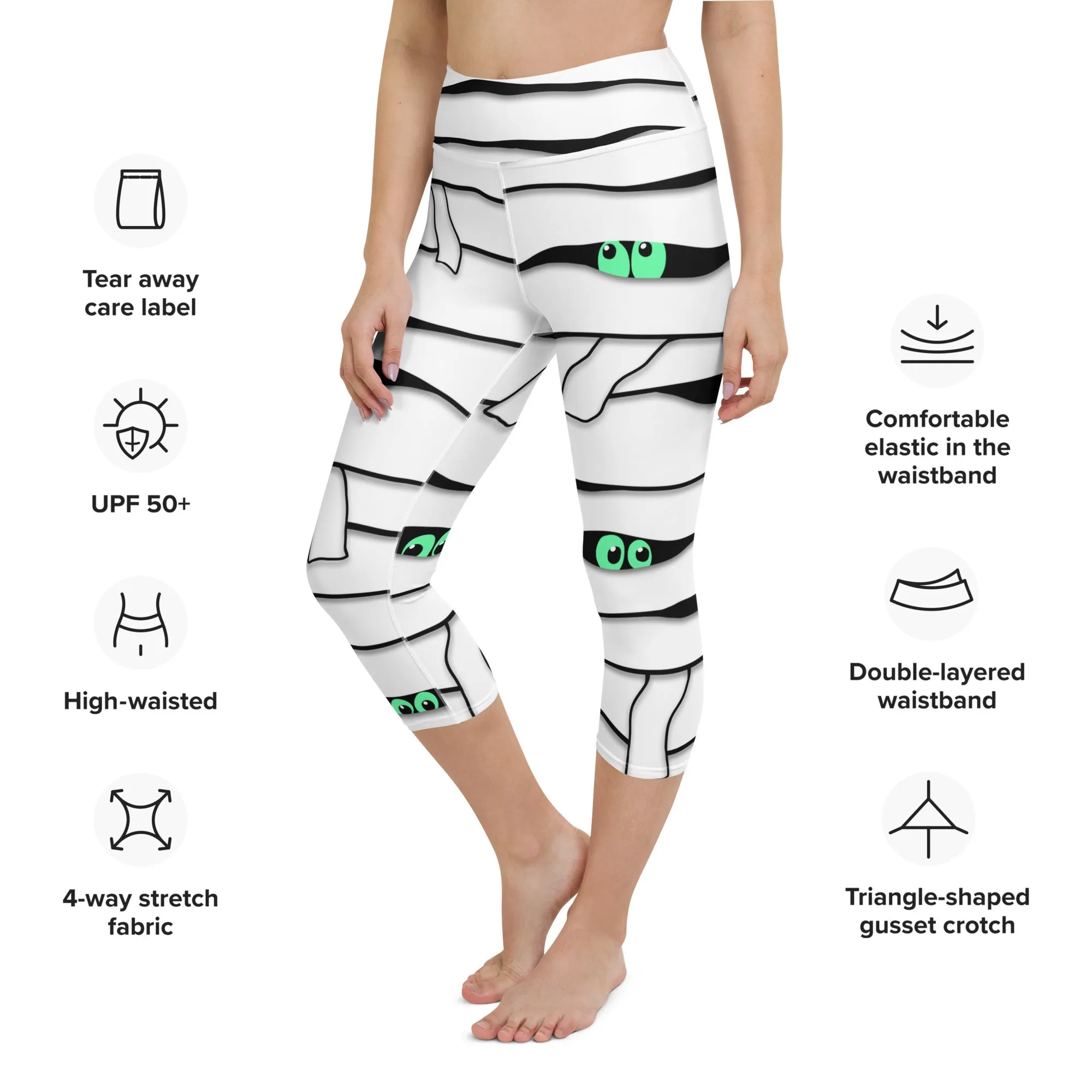 Peek-a-Boo Mummy Yoga Capris