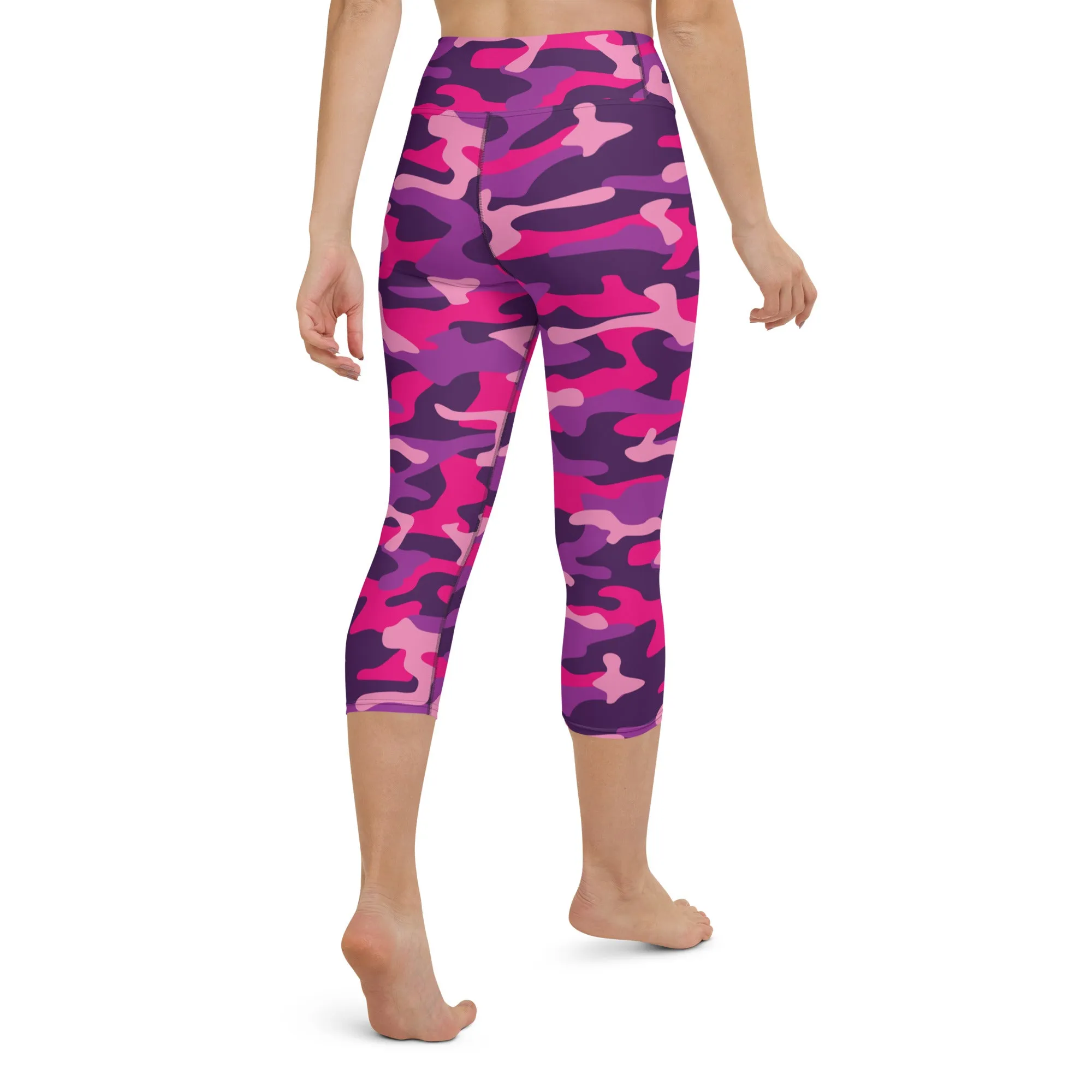 Pink & Purple Camo Yoga Capris