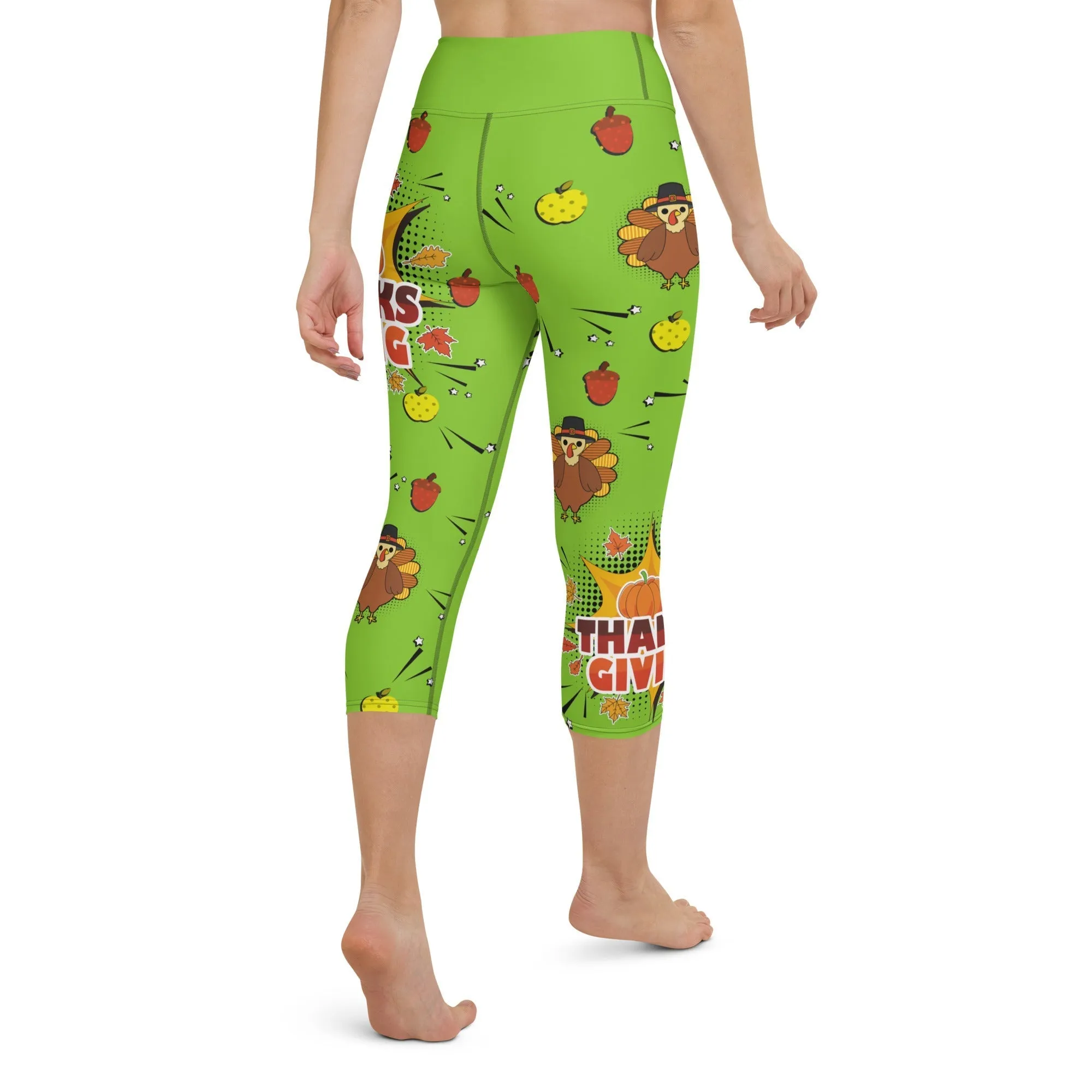 Pop Art Thanksgiving Yoga Capris