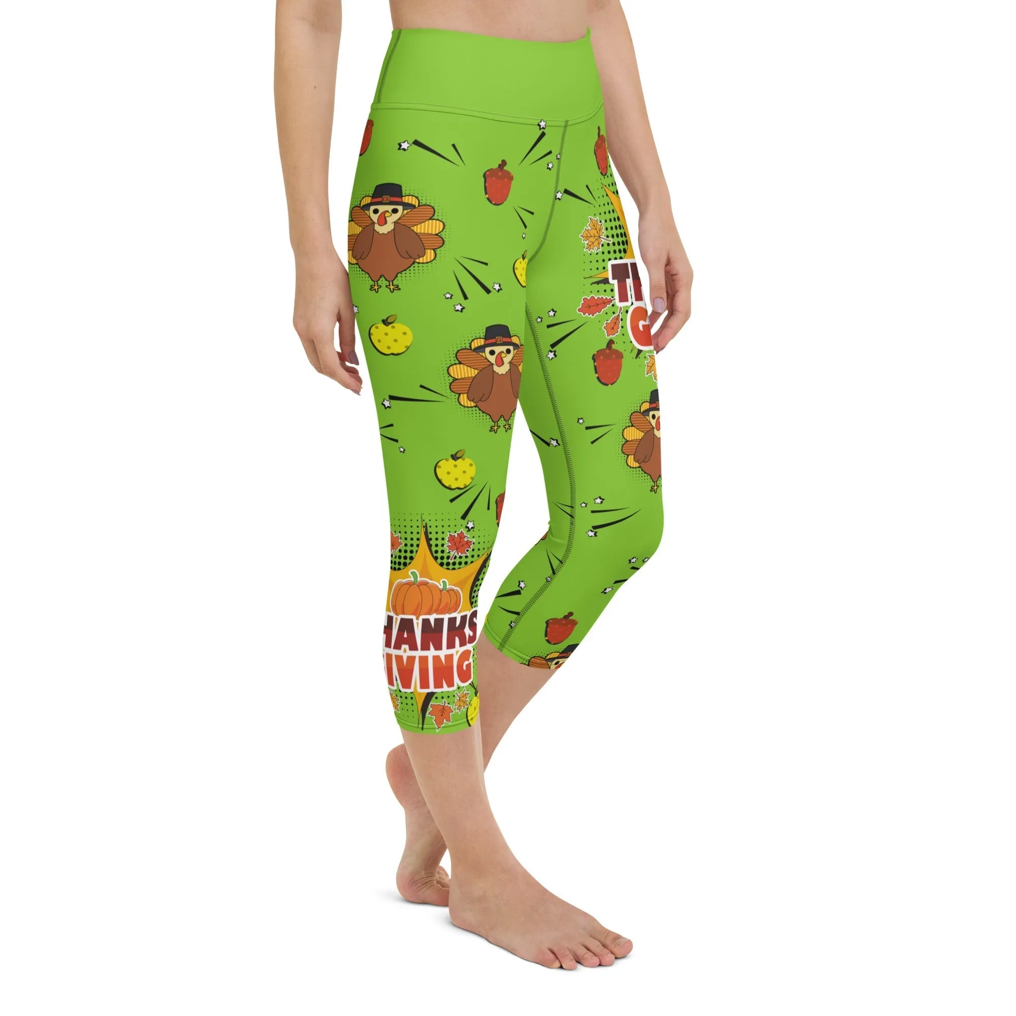 Pop Art Thanksgiving Yoga Capris