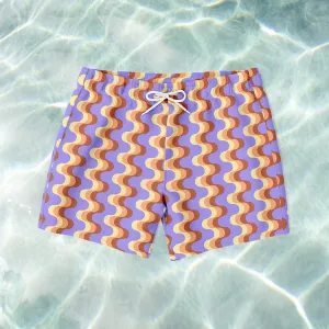 Purple Retro Swim Shorts