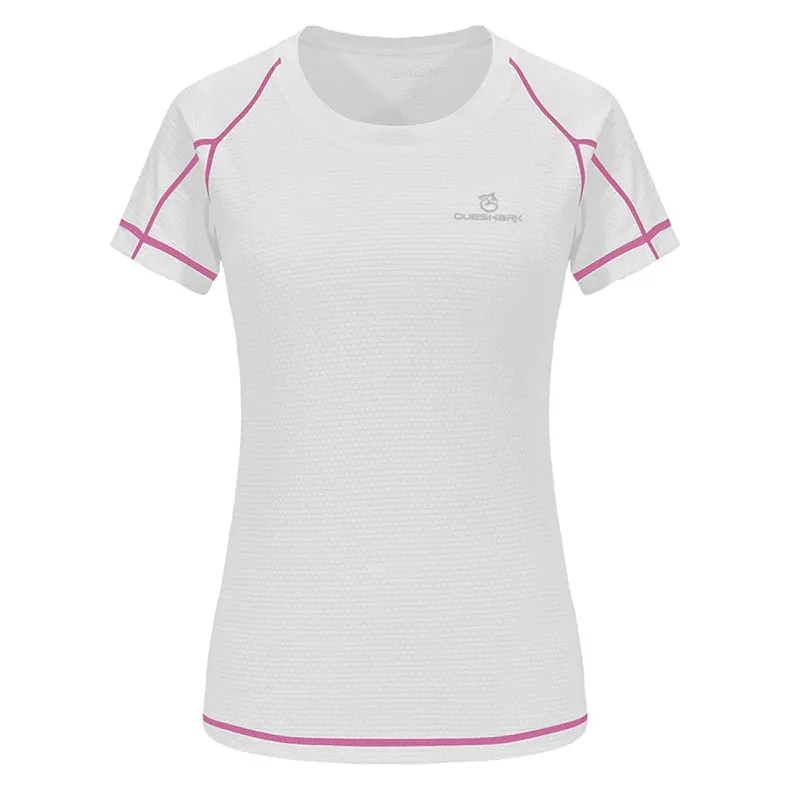 Quick Dry Short Sleeves Sports Running T-Shirt / Female Breathable Slim Top - SF0019