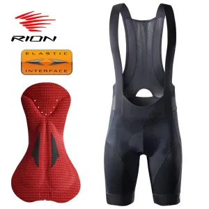 RION Cycling Bib Shorts Men Summer Bike Underwear Elastic Interface Cushion MTB Mountain Bike Downhill 3D Padded Tights Bicycle