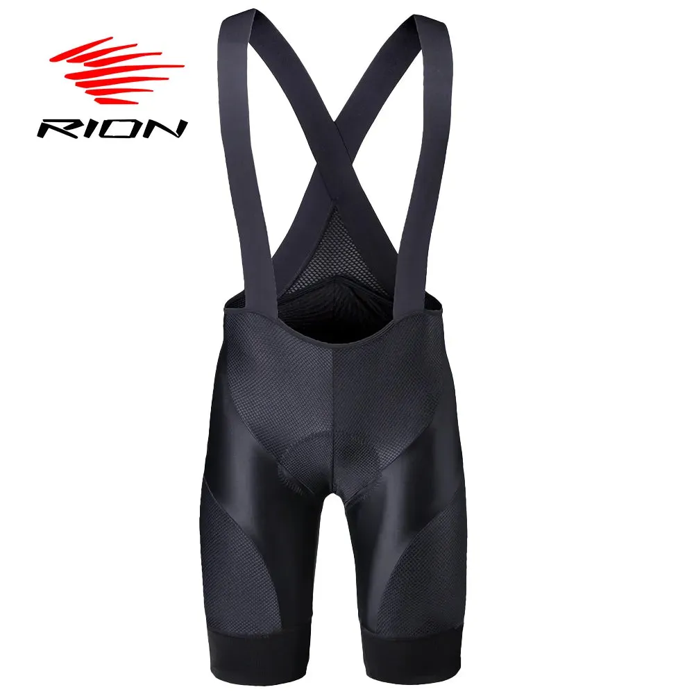 RION Men Cycling Shorts Mountain Bike MTB Bib Tights Bicycle Clothing 3D Padded Pockets Reflective Medium Distance Sports Wear