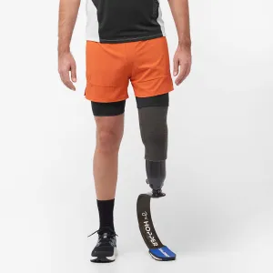 Salomon | Men's Sense Aero 2in1 Shorts - Burnt Ochre