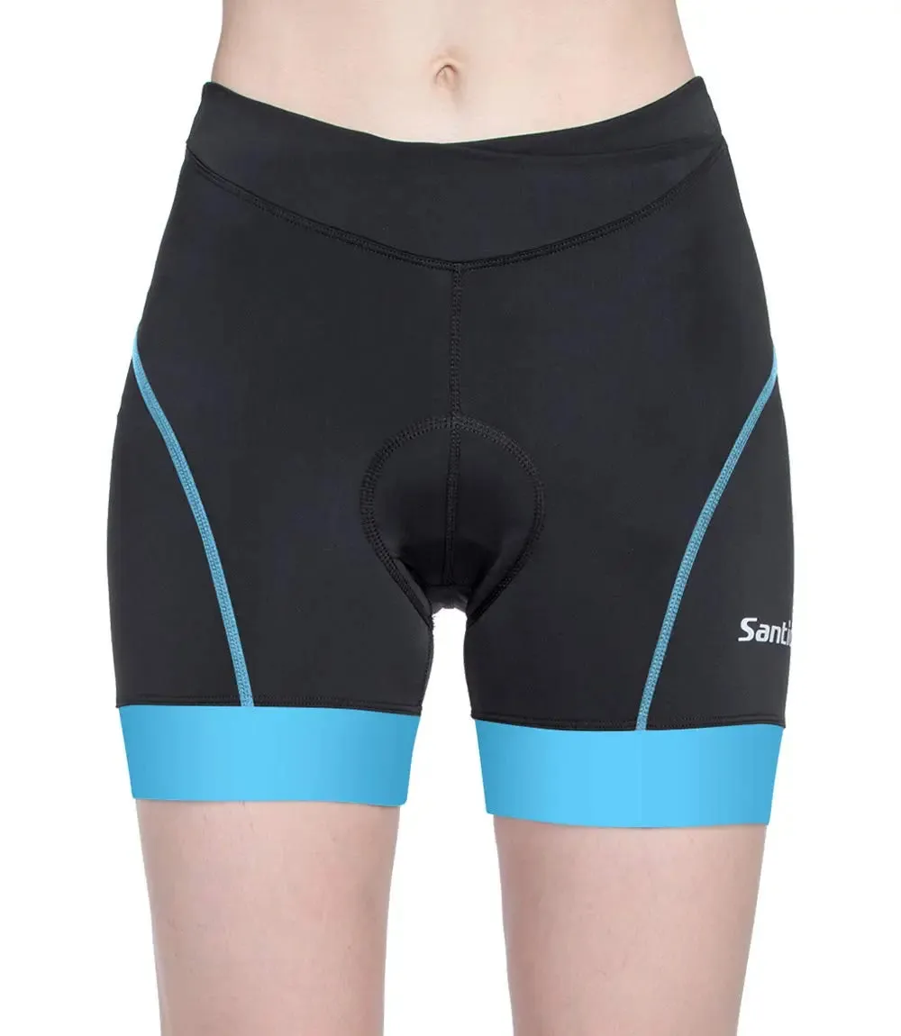 Santic Women's Cycling Shorts 4D Gel Bike Classes Padding Plus Size Quick-dry Fabric Breathable