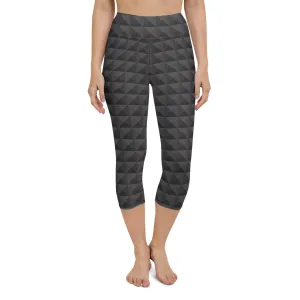 Seamless Cube Pattern Yoga Capris