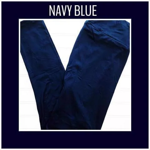 Solid Leggings: Solid Navy Blue 289