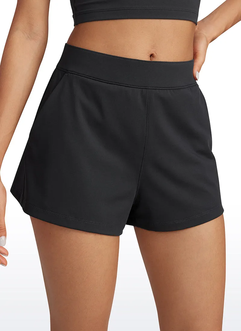 Stretch High-Rise Shorts with Pockets 2.5"