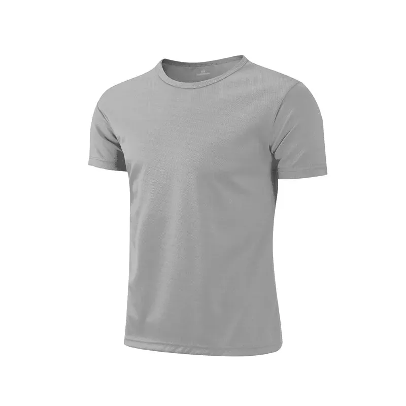 Summer t Shirt For Men Casual White t-Shirts Man Short Sleeve Top Breathable Tees Quick Dry Gym Shirt Soccer Jersey Male Clothes