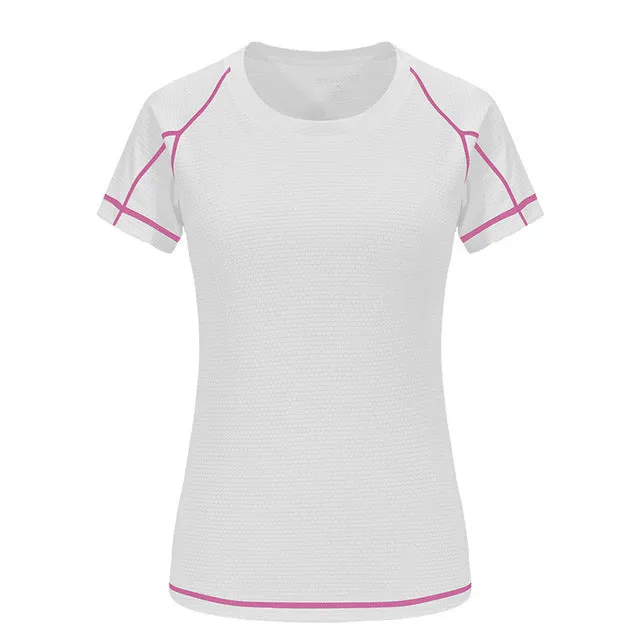 T-Shirt Women Quick Dry Breathable Sports Top Yoga Gym Fitness Clothing Sportswear For Women's T Shirt Running Training Workout