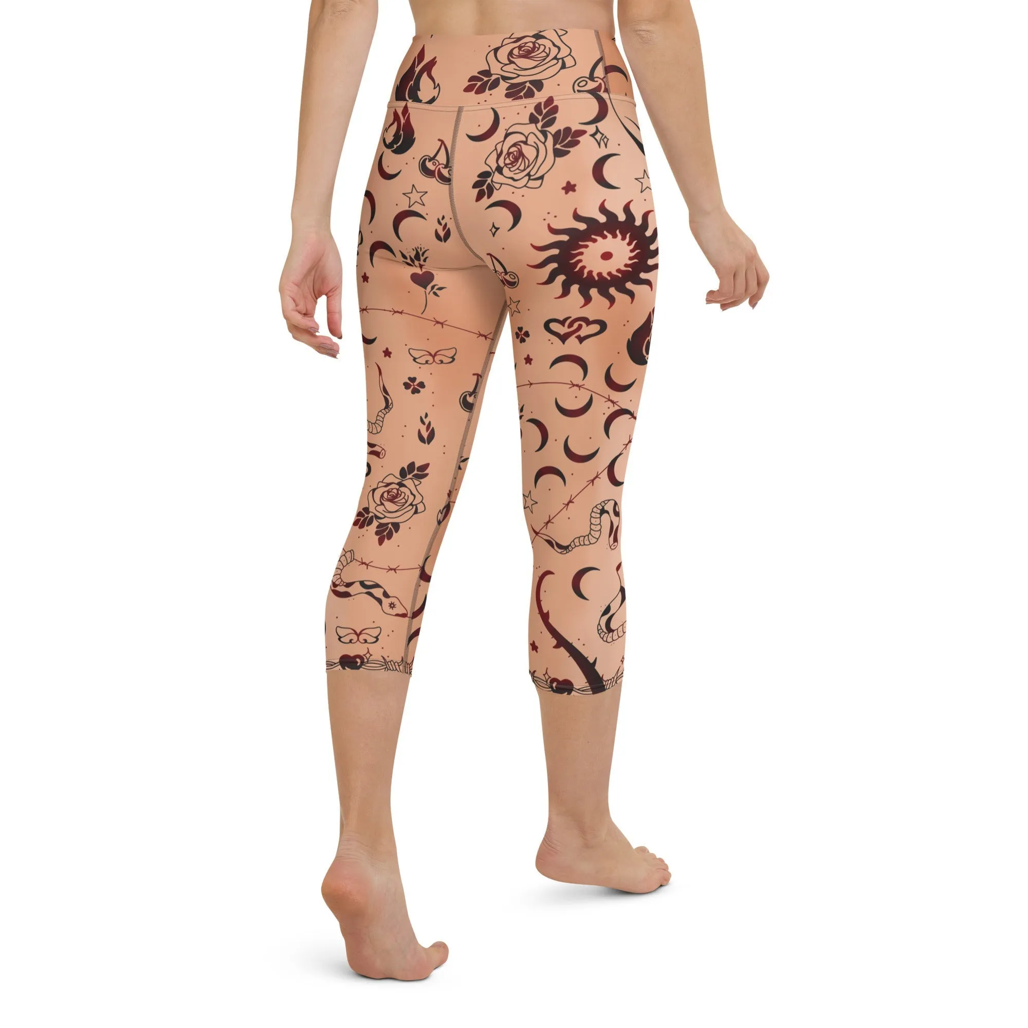 Tattoo Inspired Yoga Capris