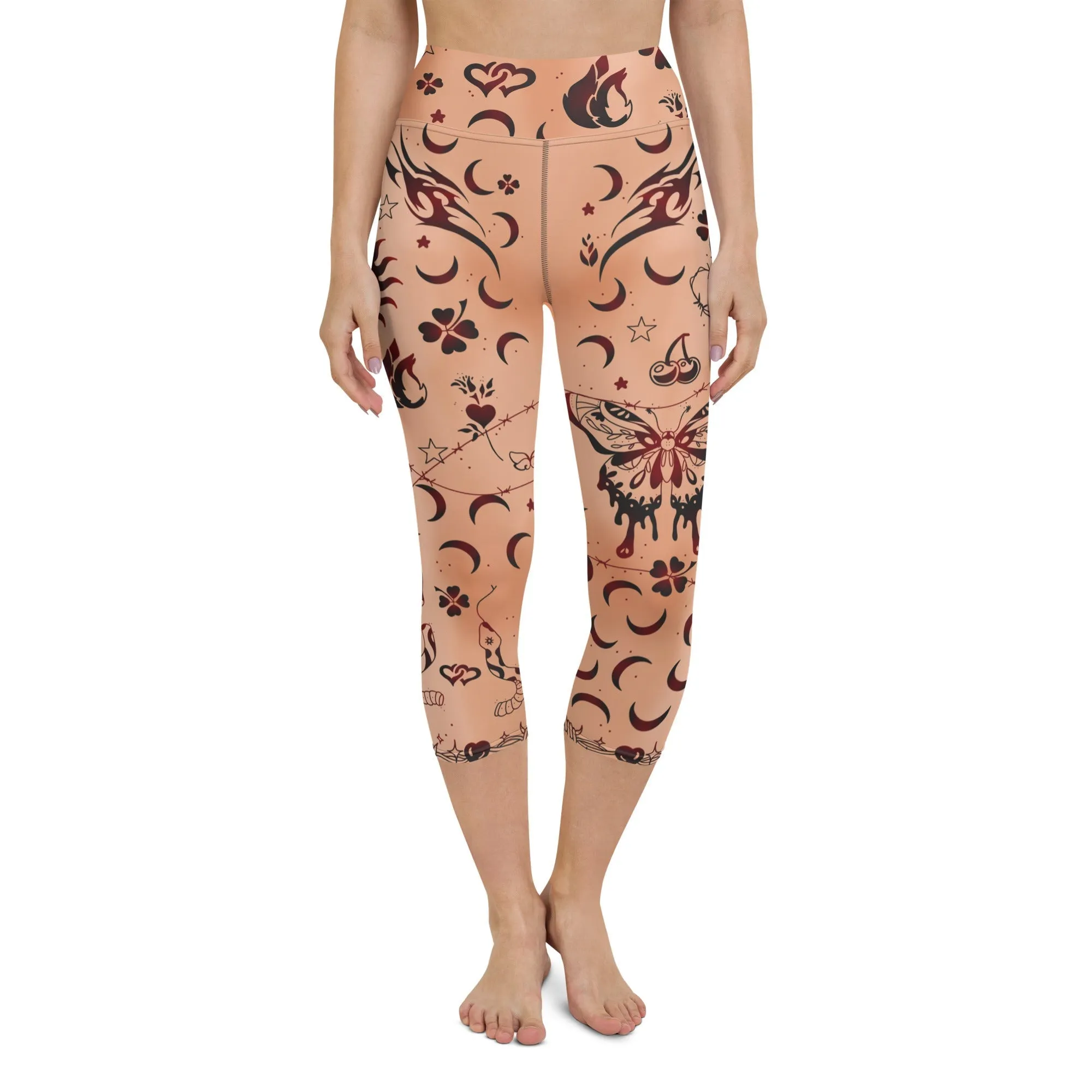 Tattoo Inspired Yoga Capris