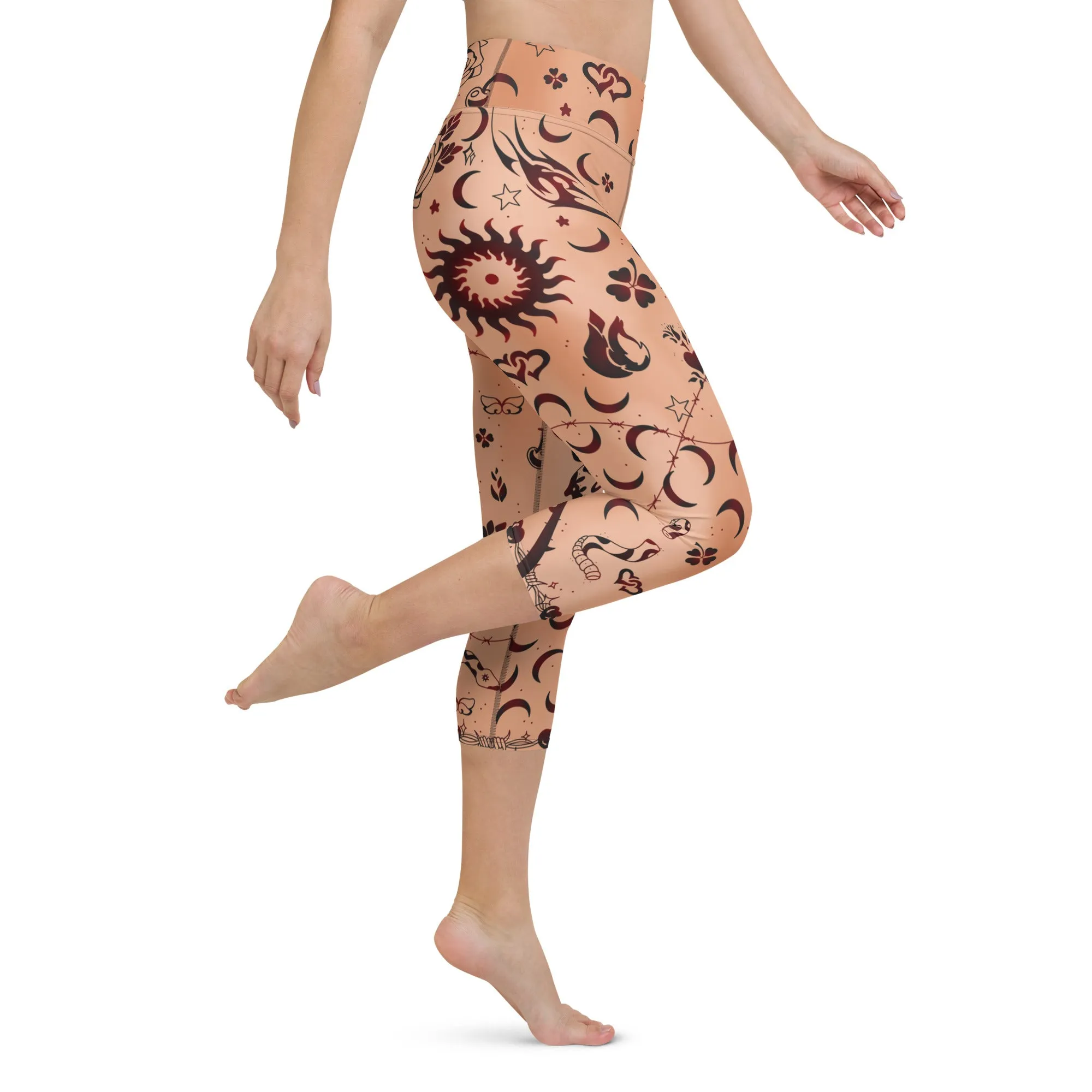 Tattoo Inspired Yoga Capris