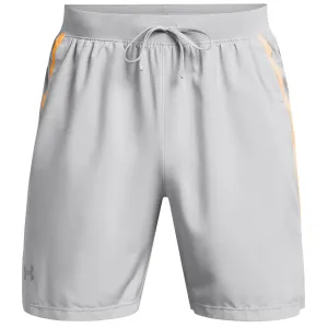 Under Armour Launch 7 inch Unlined Running Shorts - Mens - Mod Grey/Nova Orange/Reflective