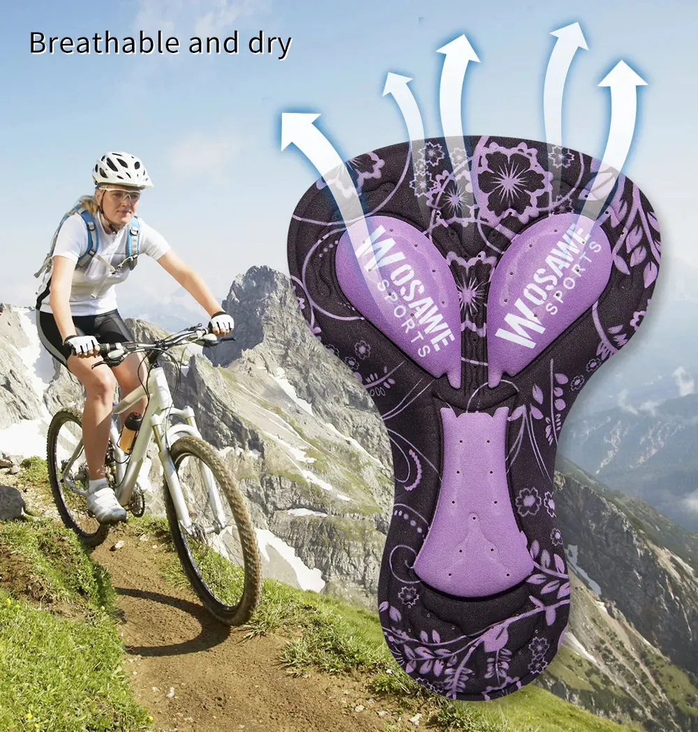 Women Cycling Underwear 3D Padded Shockproof Mountain MTB Bicycle Shorts Riding Bike Sport Underwear Tights Shorts S-2XL