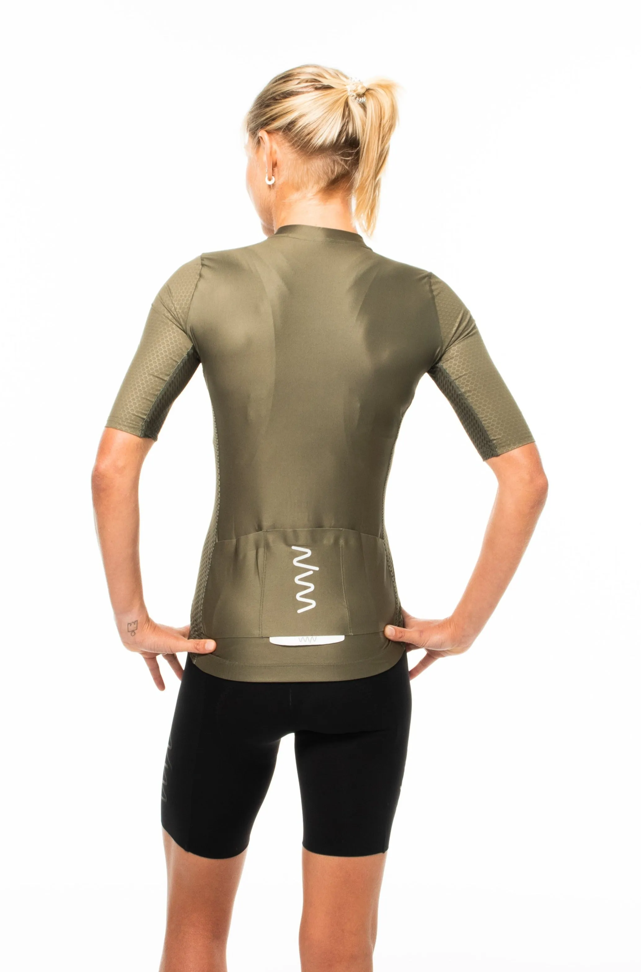 Women's LUCEO Hex Racer Cycling Jersey - Olive