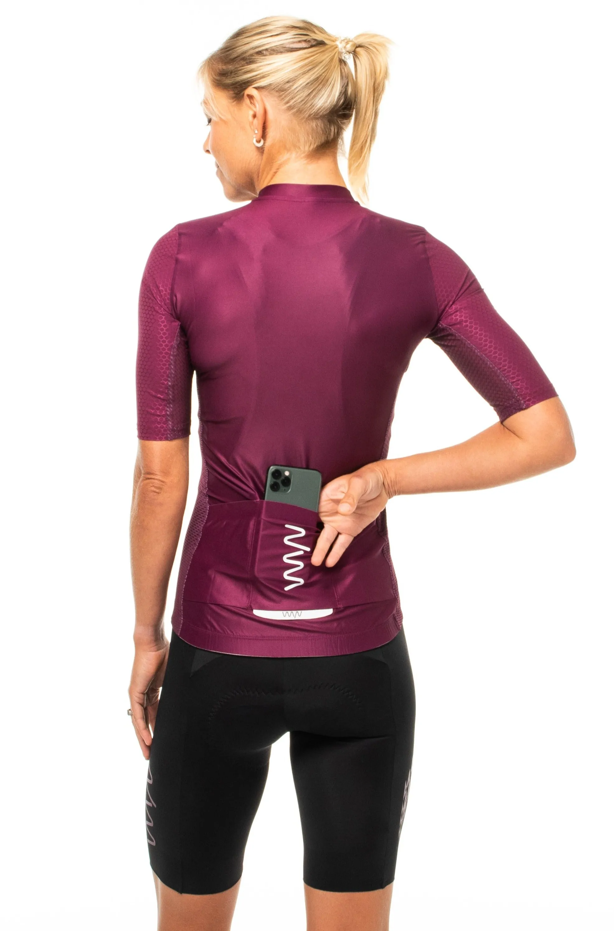 Women's LUCEO Hex Racer Cycling Jersey - Tyrian