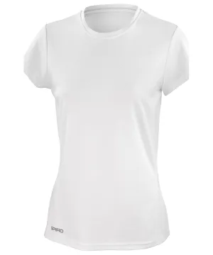 Womens Spiro quick-dry short sleeve t-shirt | White