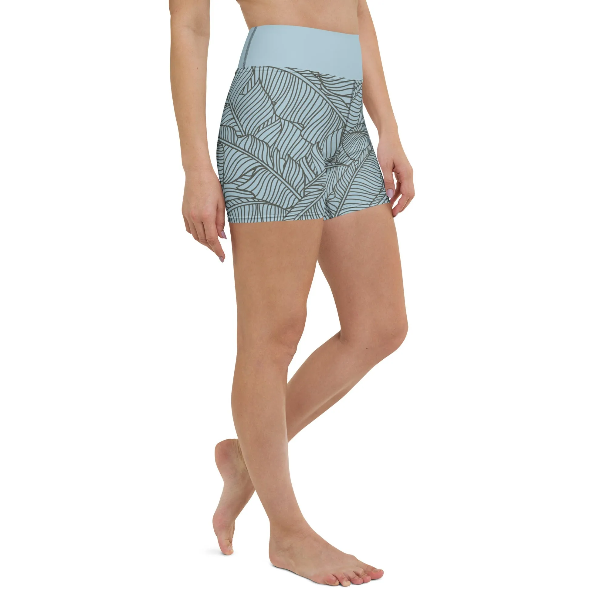 Yoga Shorts - Leaves